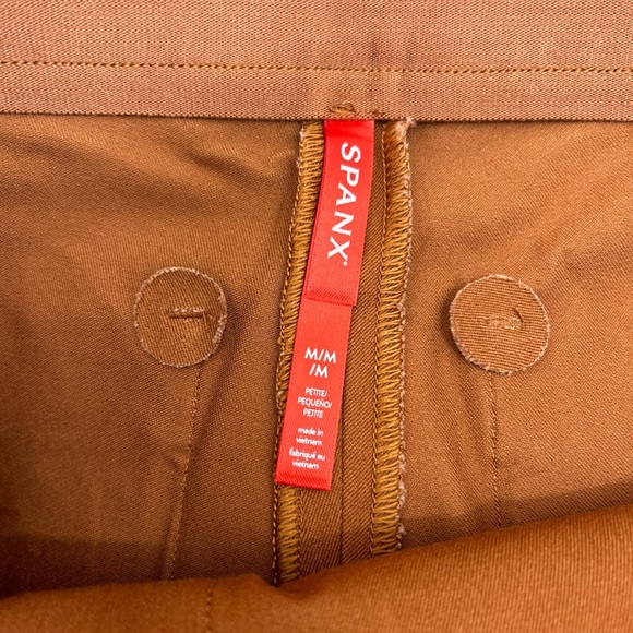 SPANX On-The-Go Ankle Straight Women’s Pants Bronze Glow Petite Medium - Picture 4 of 8